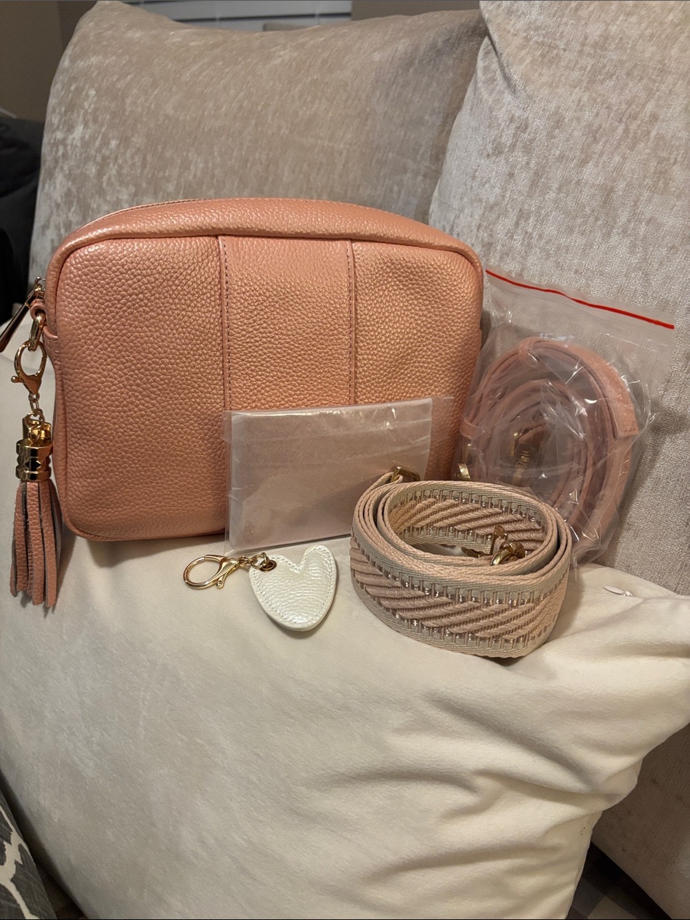 BNNU Pom Pom London Rose Gold City Blush Crossbody Bag Summer 2025 Release